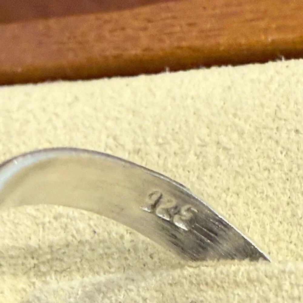 Unique Natural Amethyst Garnet Gemstone Ring Sterling Silver Size 7 New - Picture 3 of 6